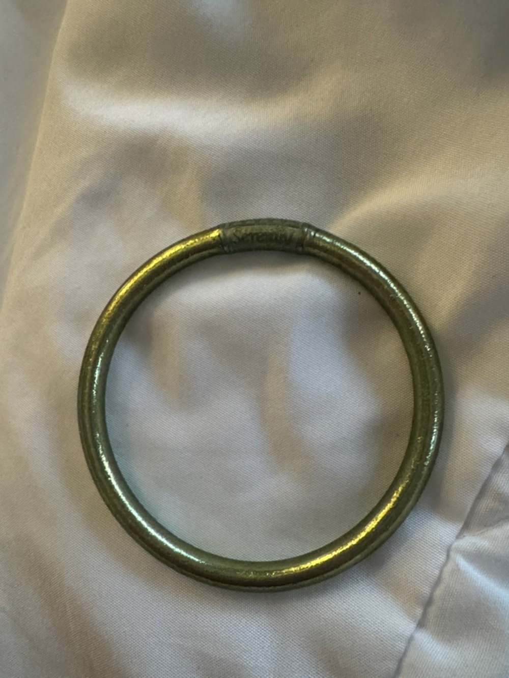 Metal Bangle Bracelet in Olive-Gold Tone